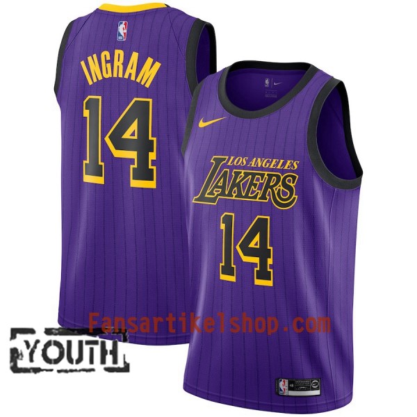 Los Angeles Lakers Trikot Brandon Ingram 14 2018-19 Nike City Edition Lila Swingman - Kinder